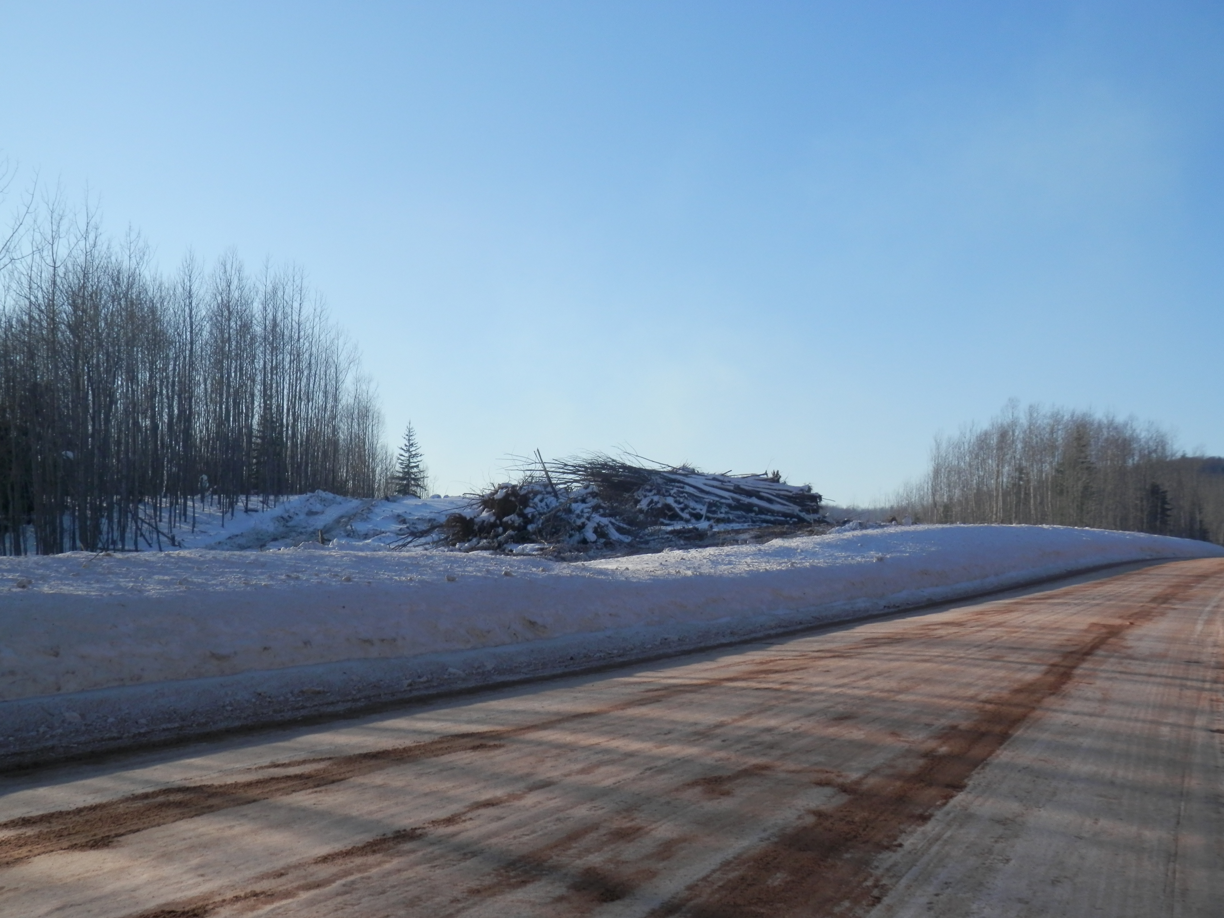 Clearing on County Road Triple A in Northern Marquette County.