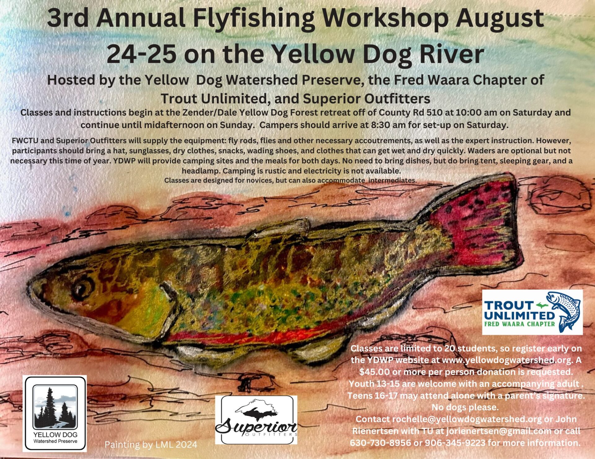 3rd Annual Flyfishing Workshop August 24-25 m tje U